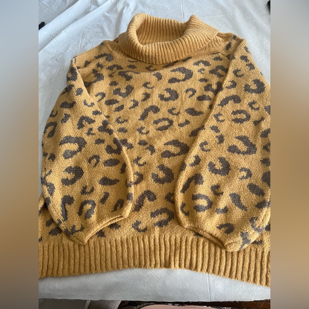 Easel Size Large Women’s Leopard Sweater
